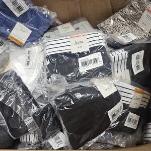 Jenni Black and White Striped Panties